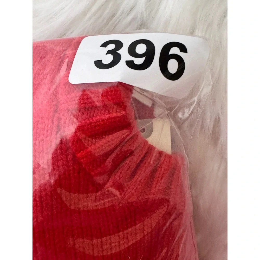 Good American Womens Red Grenadine Crewneck‎ Knit Sweater GSK0292 Size S NWT